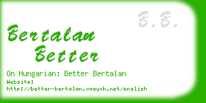 bertalan better business card